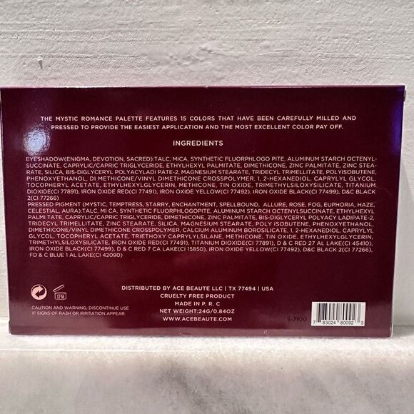 NWT Ace Beaute Mystic Romance Palette Eyeshadow 0.84oz - Picture 3 of 3